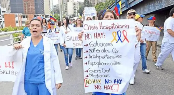 Protestan en Caracas por escasez de alimentos