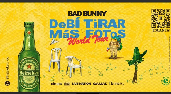 Heineken, cerveza oficial del tour de Bad Bunny en RD