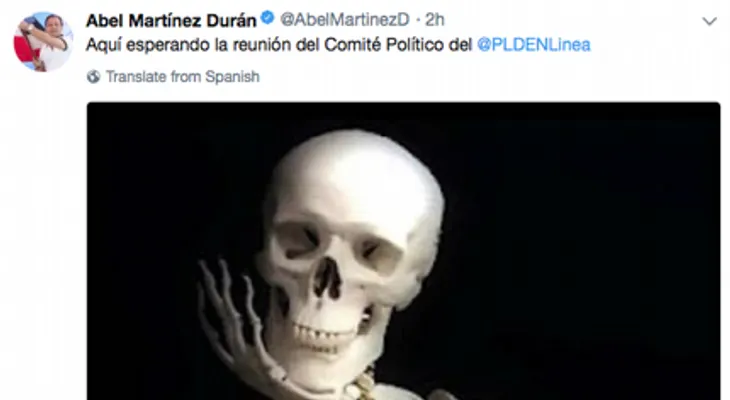 Convocan CP del PLD para este lunes, luego de foto calaverica de Abel Martínez 