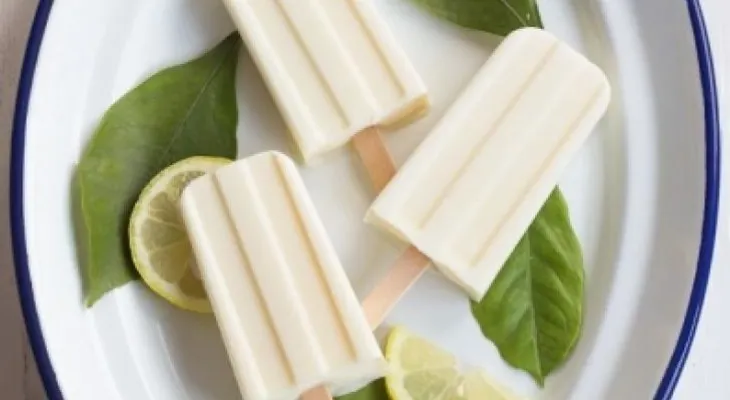 Deliciosas paletas de leche condensada y limón