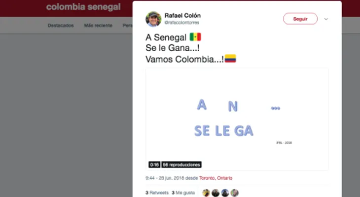 Los memes del partido Colombia â?" Senegal