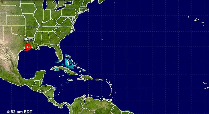La tormenta tropical 'Cindy' toca tierra en Louisiana