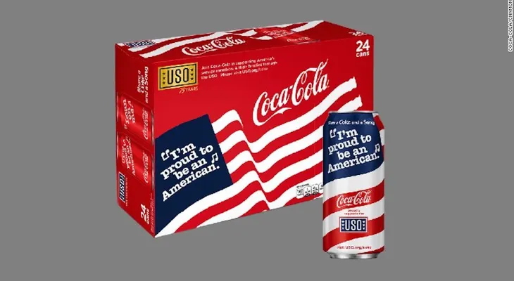 Coca-Cola cambia el diseño de sus latas para mostrar "el orgullo de ser estadounidense"