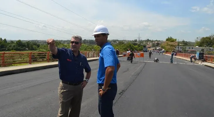 Obras Públicas reabre el puente de Haina