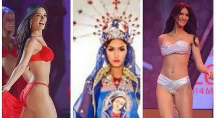 Kimberly Castillo recibe ácidas críticas por usar traje estampado con la Virgen 