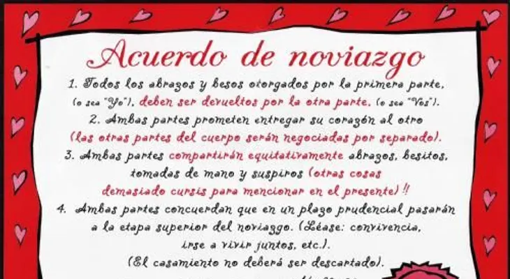 El contrato de noviazgo