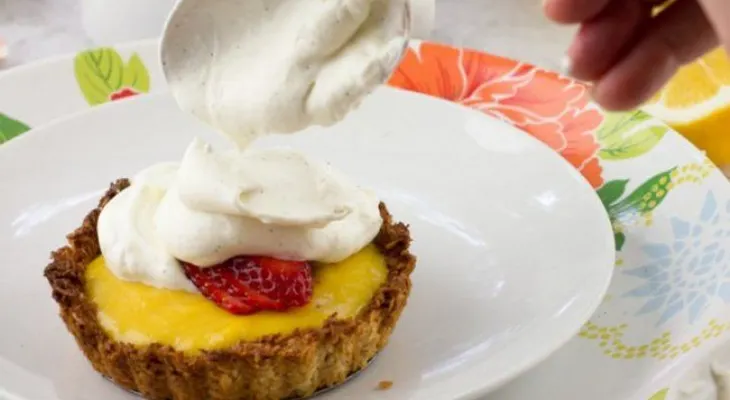 Tarta de mango y coco para diabéticos y celíacos 