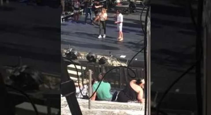 Jennifer López y Marc Anthony ensayan juntos para concierto de este sábado 15 de abril