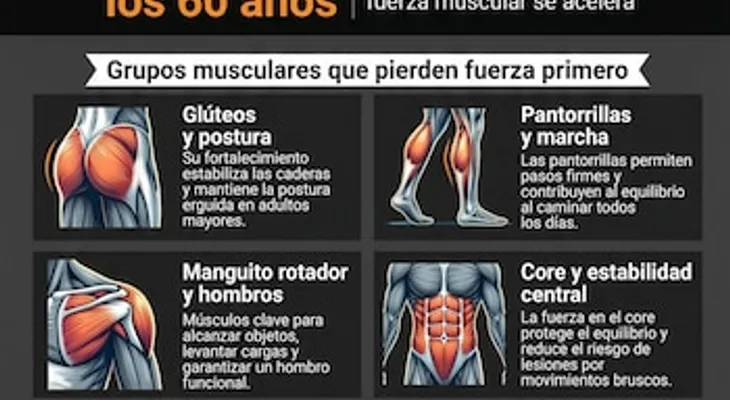 Después de los 60: el ejercicio de fuerza ayuda a combatir la pérdida de masa muscular