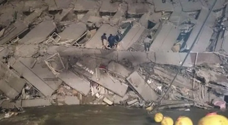 Sismo de magnitud 6,4 remece Taiwán; dos edificios colapsan