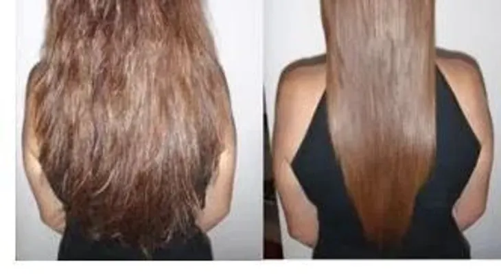 Una mascarilla para reparar el cabello, con dos cucharadas de maizena, una tasa de leche y dos gotitas de aceite de argan