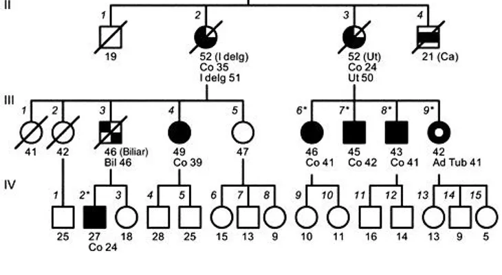 Arbol genealógico del Cáncer de próstata