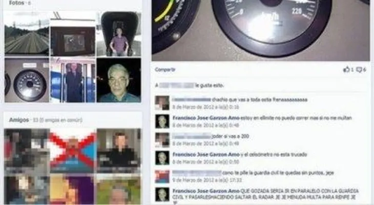 Conductor de tren se accidentó alardeaba de la velocidad en Facebook, resalta prensa de Aragón