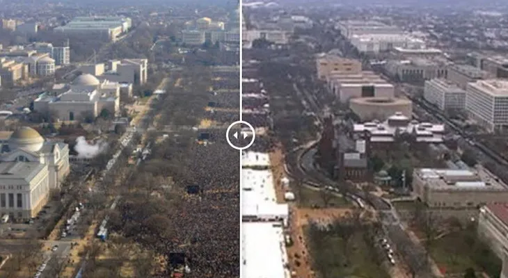 La multitud de Obama vs. la de Trump el día de la toma de juramento