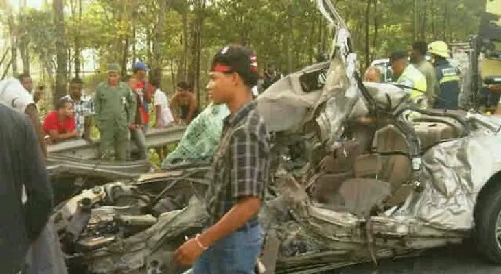 Accidente en Autopista Duarte deja 4 heridos, todos de una misma familia