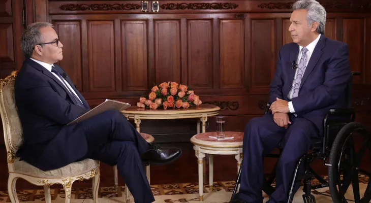 Camilo Egaña entrevista al presidente de Ecuador Lenín Moreno