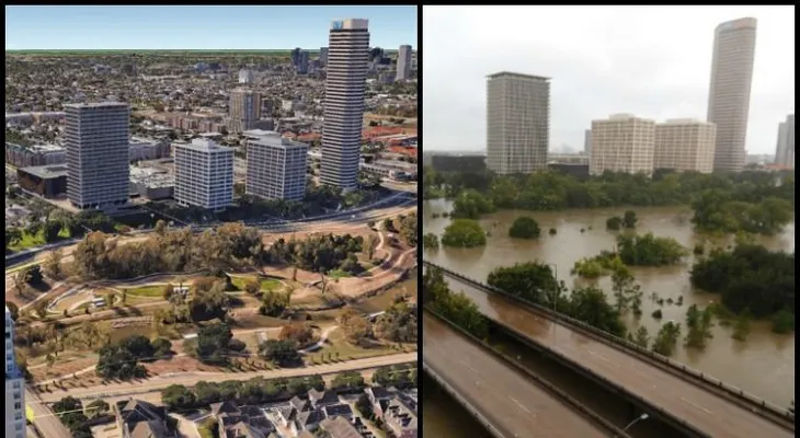  Así se ve Houston antes y después de Harvey