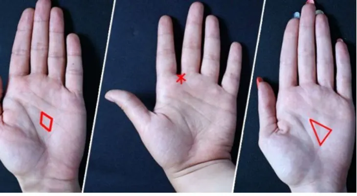 El destino en la mano: Mira de cerca ¿qué ves, un triángulo, estrella o diamante...
