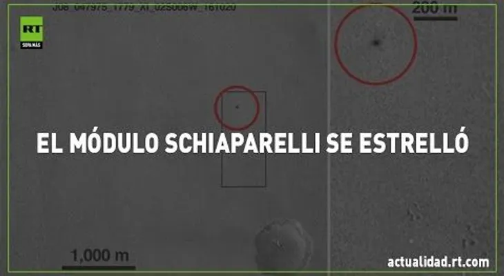 Revelan la causa del accidente del módulo Schiaparelli en Marte