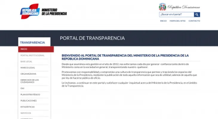  Portal de Transparencia Ministerio de la Presidencia obtiene máxima calificación