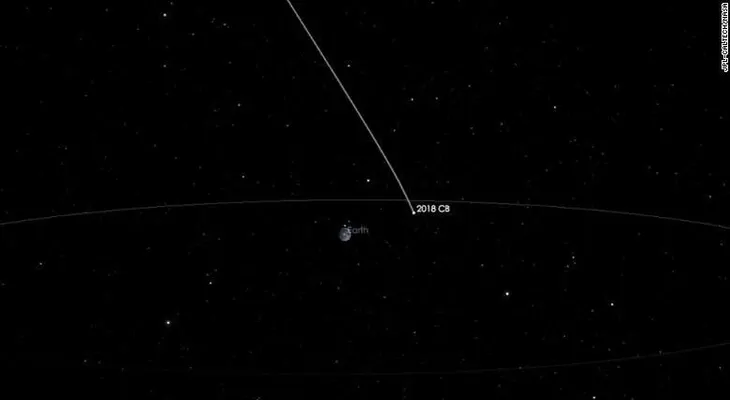 Un pequeño asteroide pasará muy cerca de la Tierra este viernes