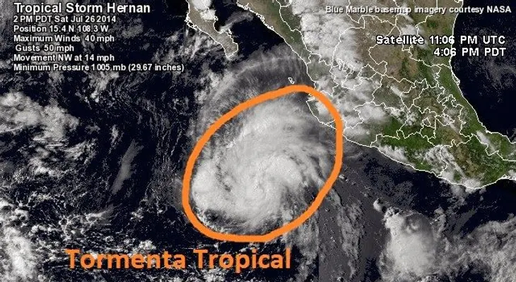 Se forma nueva tormenta tropical en el Pacífico 