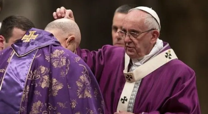 El papa Francisco celebra el Miércoles de Ceniza