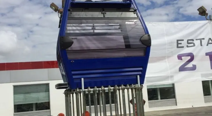 Exhiben primera cabina de 219 que tendrá el "Teleférico Santo Domingo"