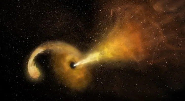 Detectan una rara explosión de luz de estrella desgarrada por agujero negro