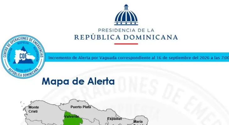 COE activa alerta amarilla para Santo Domingo, el Distrito Nacional y San Juan por vaguada