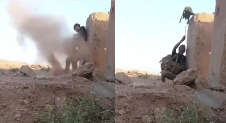 Un soldado se salva burlándose de un tirador del Estado Islámico (VIDEO)