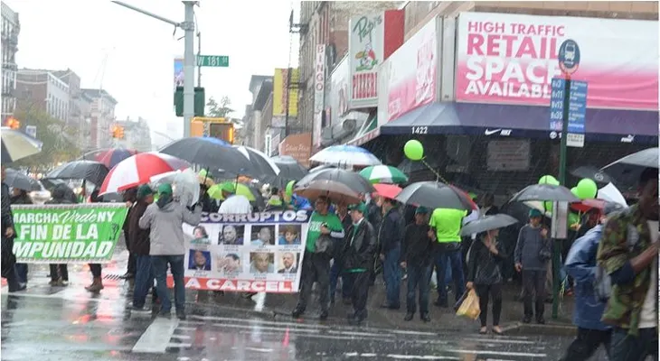 Desafían fuerte tempestad otoñal, para protestar contra la impunidad y corrupción en el Gobierno 