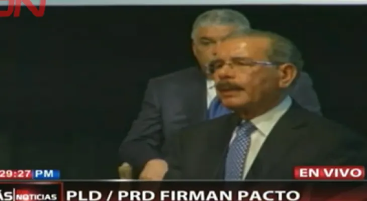 Danilo Medina dice pacto PLD-PRD avanza agenda del progreso
