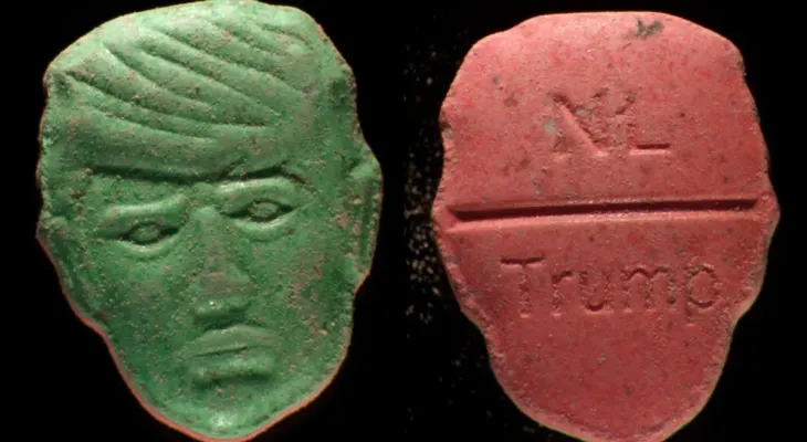 Países Bajos emite alerta roja por pastillas de éxtasis con la cara de Trump