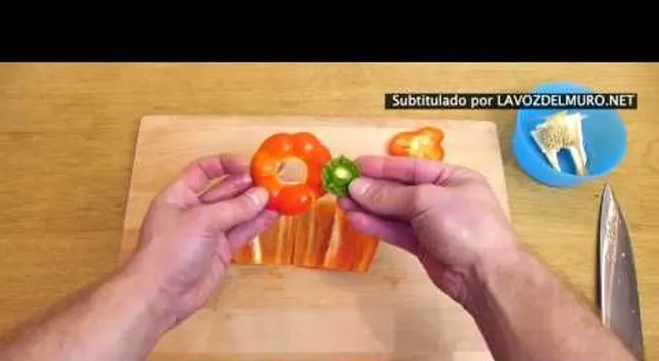Truco para cortar un pimiento (Video)