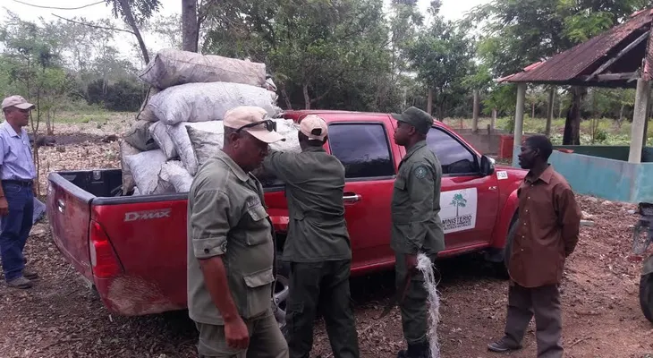 Incautan miles de sacos de carbón, que serían llevado a Haití
