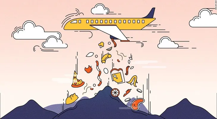 Los desechos de comida: un grave problema para las aerolíneas