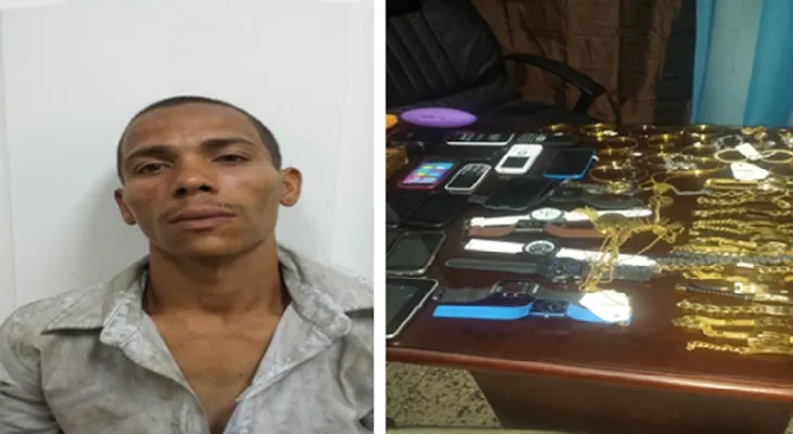 Policía apresa hombre acusado de robar en establecimientos comerciales y casas habitadas