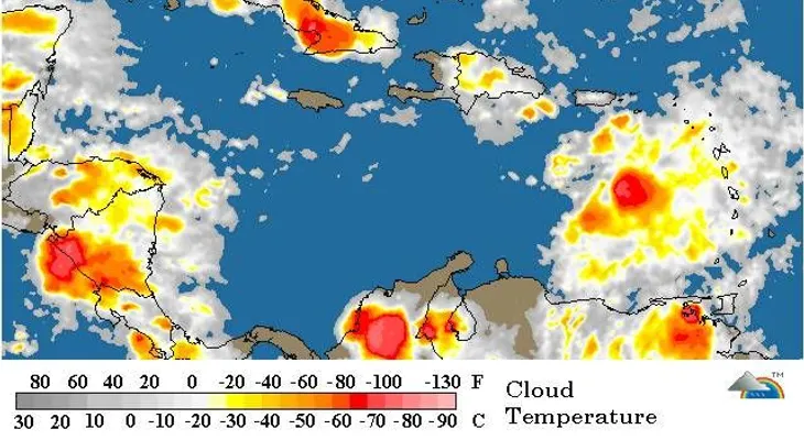 A las 7: de la noche: Último informe ONAMET sitúa Chantal a 520 kilómetros isla Saona y a 665 de Sto. Dgo.