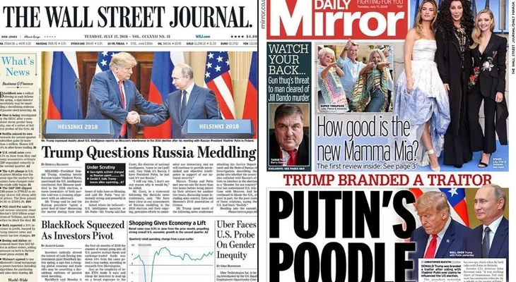 Trump, â??el perrito de Putinâ?: así reaccionó la prensa internacional a la cumbre entre Estados Unidos y Rusia