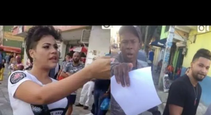 Presentadora de TV le da una galleta a un agente de AMET 