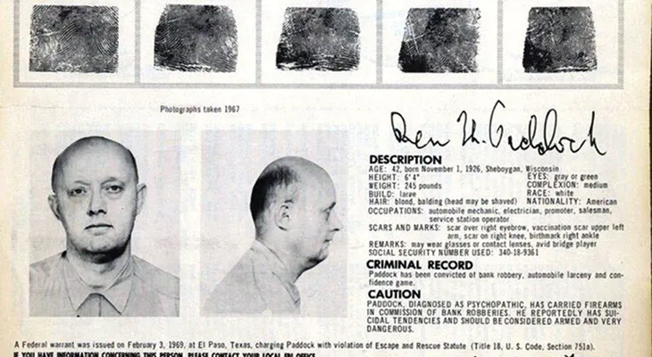 Tirador de Las Vegas tenia un truculento pasado familiar: su padre estuvo entre los 10 más buscados del FBI