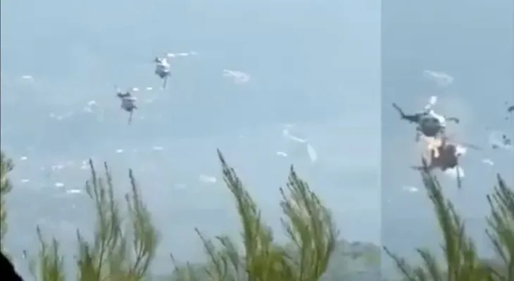 Colisión de dos helicópteros en Grecia durante labores de extinción de incendios