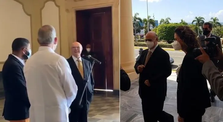 Hipólito Mejía en el Palacio: "E? pa? fuera que van"
