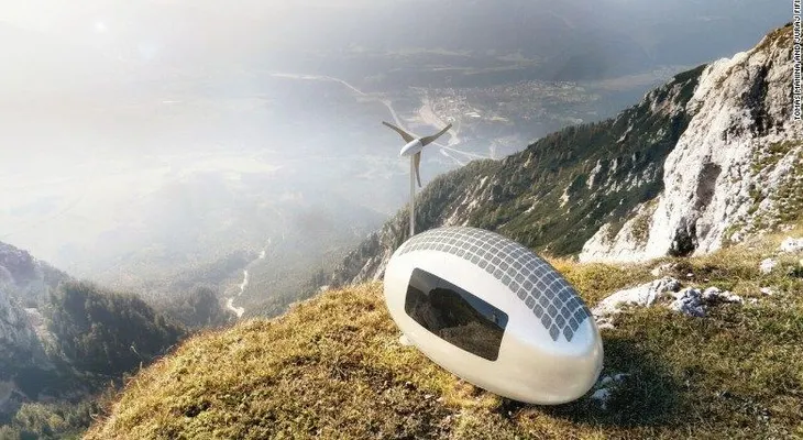 Una casa en forma de huevo, alimentada por la luz del sol y el aire, te permite vivir en cualquier lugar