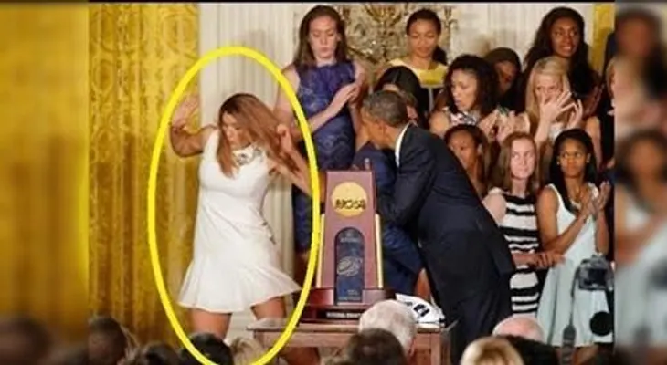 Video: Incidente en la Casa Blanca: una basquetbolista se cae al acercarse Obama