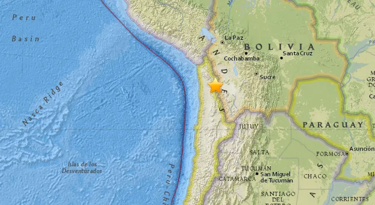 Un sismo de magnitud 7,7 sacude sur Chile; alerta de tsumani 