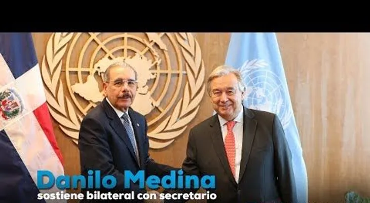 Danilo trata situación de Venezuela y de los huracanes con secretario ONU