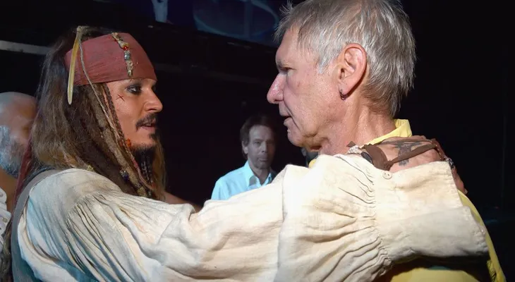 Foto de Harrison Ford y el Capitán Sparrow se vuelve viral