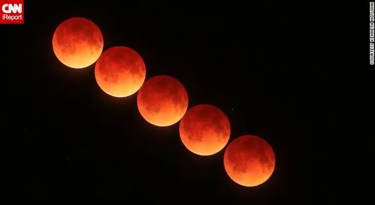 Así se vio la 'luna de sangre' en el eclipse lunar total